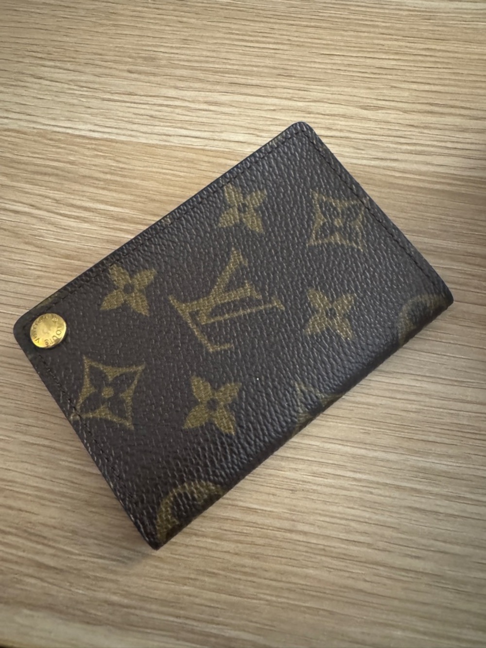 Louis Vuitton Monogram Card Holder Photo Sleeve Wallet Vintage Made in France - Picture 6 of 10